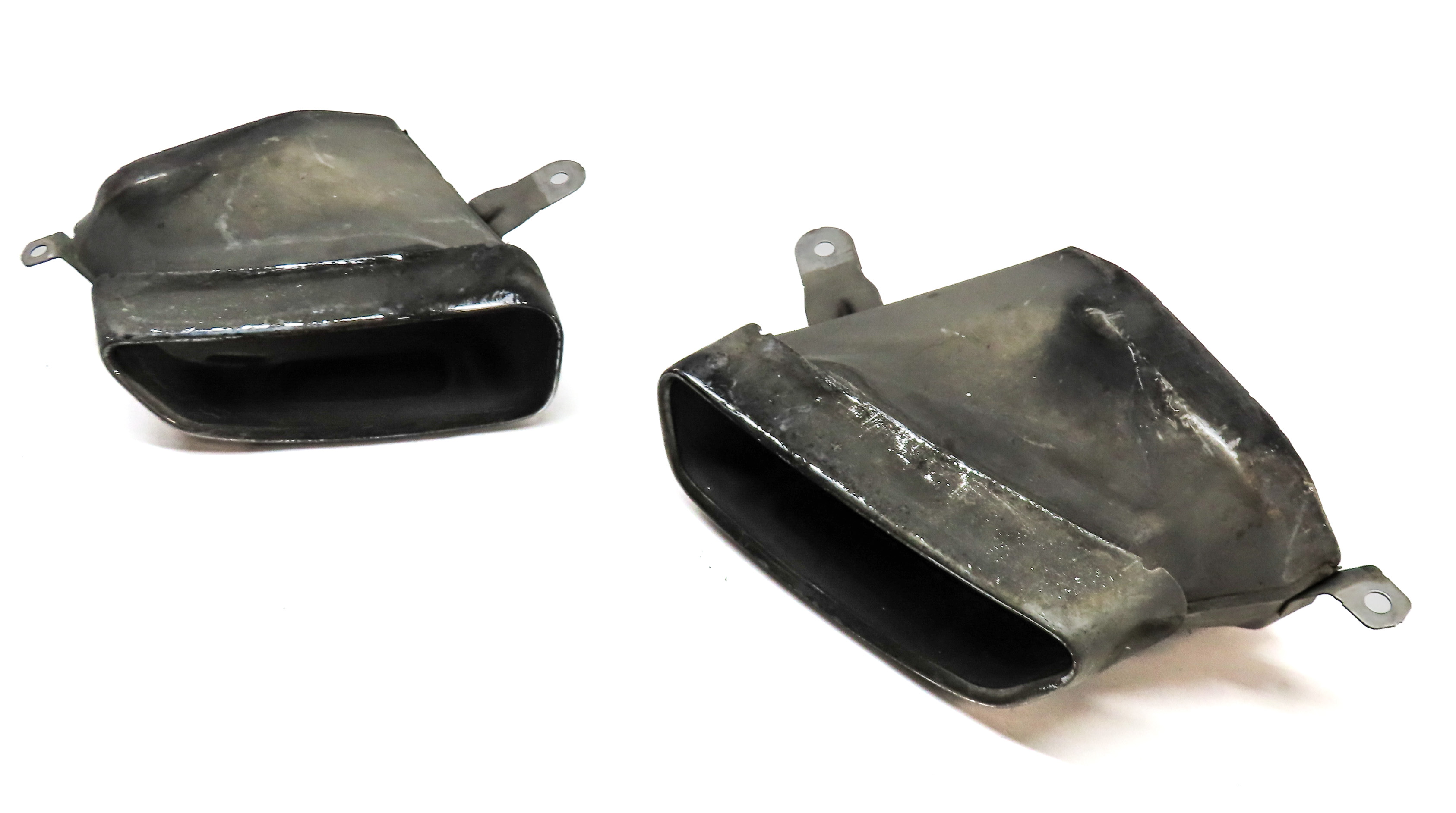 16-18 AUDI A6 C7 4G REAR MUFFLER EXHAUST TRIM TIP SET/ 2 (CHROME) — exact item pictured